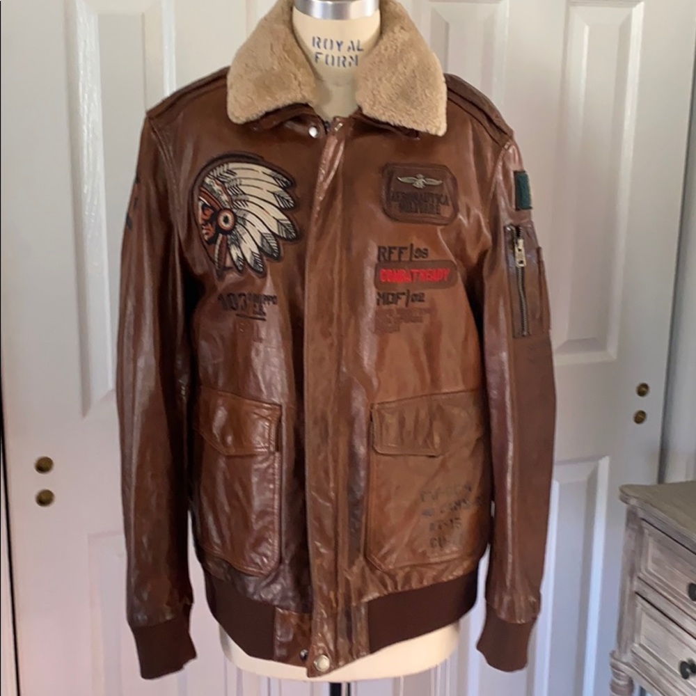 Men’s genuine leather collection jacket